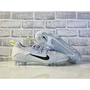 Nike Alpha Huarache 9 Elite Low Lax SE Grey Black Cleats Men Size 8.5 FV6147-001